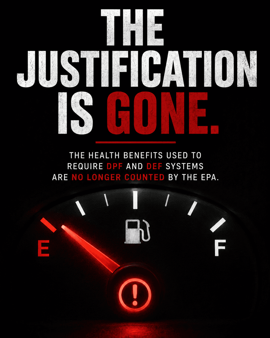 The justification is gone