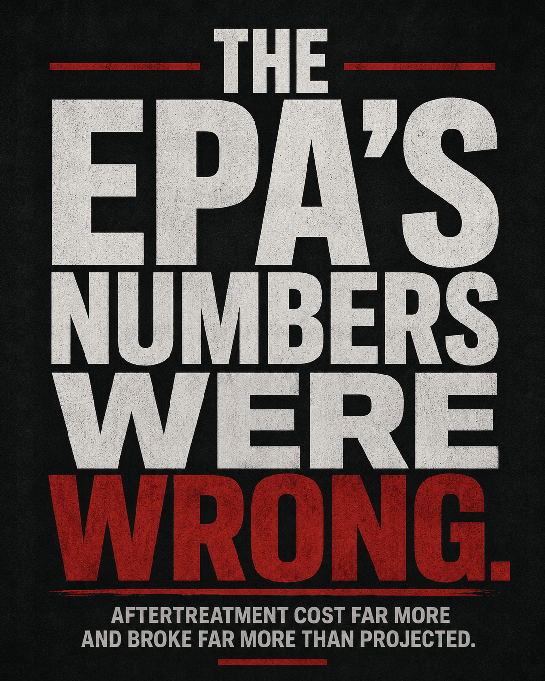 The EPA's numbers were wrong